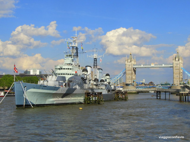 Londra in 5 giorni. HMS Belfast a Londra.