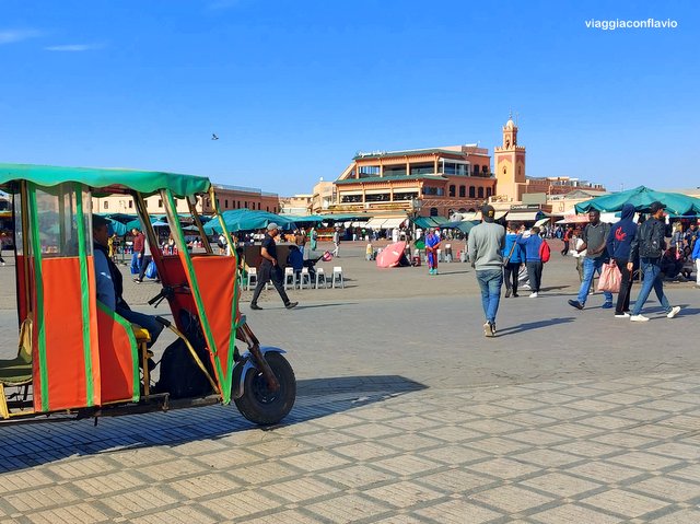 Cosa vedere a Marrakech in 3 giorni. Piazza Jemaa el-Fna.